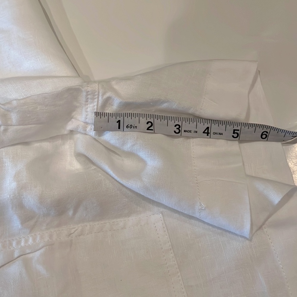 Lauren Ralph Lauren White Linen High Rise Shorts Size 10-SOLD - Picture 7 of 16